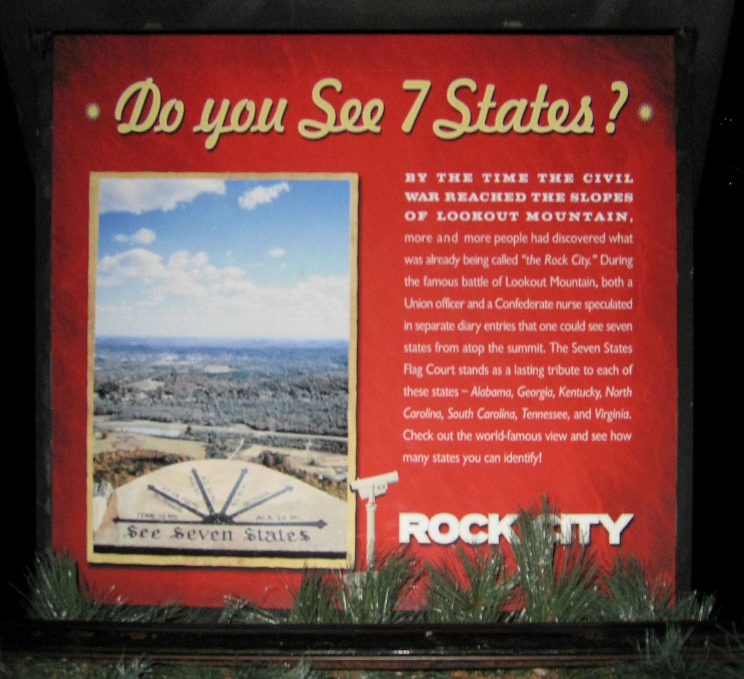 Vacation 2007-12 - Rock City 0109b.jpg - Rock City outside of Chattanooga Tennessee has been a tourist attraction since 1932. I remembered seeing barn roofs painted with "See Rock City" and wanted to pay a visit to its home on Lookout Mountain. Christmas Vacation 2007-08.